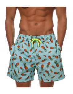 KĄPIELÓWKI MĘSKIE SZORTY SPODENKI MINI ANANASY