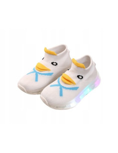 BUTY Z PODŚWIETLENIEM LED WCIĄGANE KACZORKI WHITE
