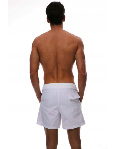 KĄPIELÓWKI MĘSKIE SZORTY SPODENKI BIAŁE