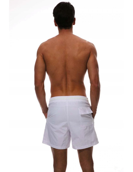 KĄPIELÓWKI MĘSKIE SZORTY SPODENKI BIAŁE