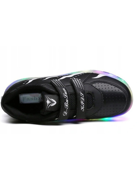 BUTOROLKI BUTY Z ROLKAMI 2 ROLKI NA RZEPY PŁOMIEŃ