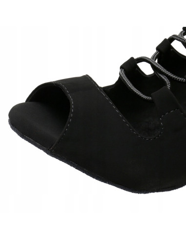 BUTY DO TAŃCA TANECZNE SZNUROWANE CZARNE 8,5cm