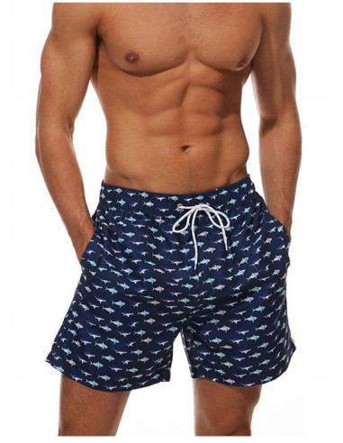 KĄPIELÓWKI MĘSKIE SPODENKI RYBY REKINY SHARK