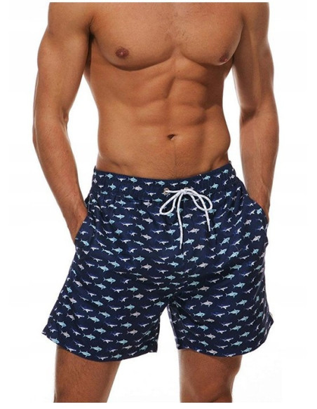 KĄPIELÓWKI MĘSKIE SPODENKI RYBY REKINY SHARK