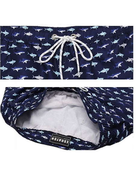 KĄPIELÓWKI MĘSKIE SPODENKI RYBY REKINY SHARK