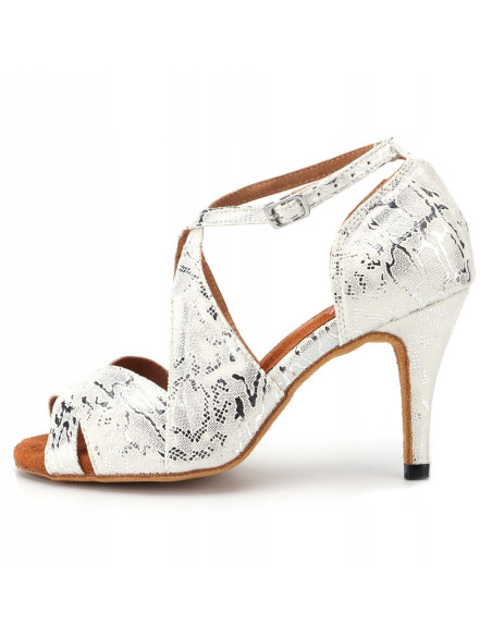 BUTY DO TAŃCA NA ŚLUB ŚLUBNE JAK WĄŻ OBCAS 8,5cm