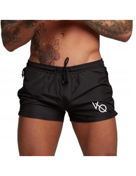 KĄPIELÓWKI MĘSKIE SZORTY SPODENKI CZARNE VQ
