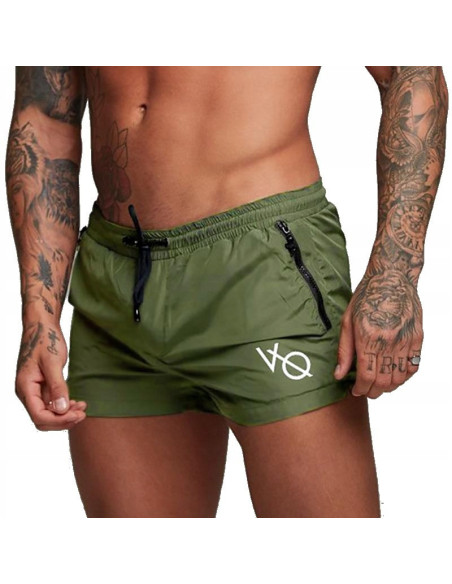 KĄPIELÓWKI MĘSKIE SZORTY SPODENKI ZIELONE VQ