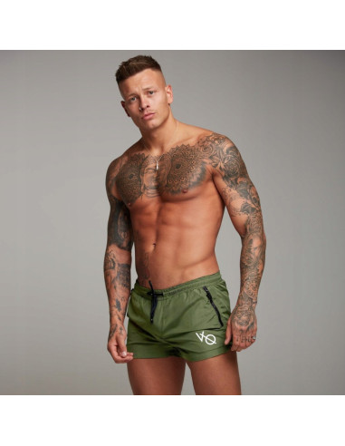KĄPIELÓWKI MĘSKIE SZORTY SPODENKI ZIELONE VQ