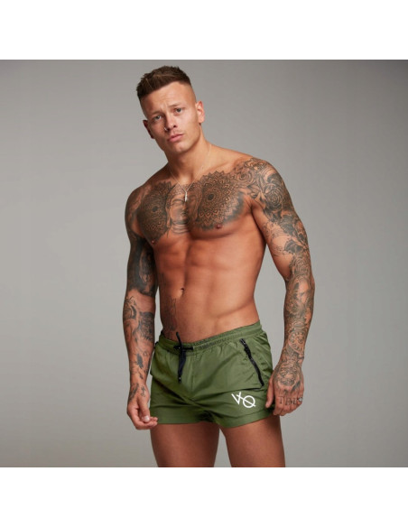 KĄPIELÓWKI MĘSKIE SZORTY SPODENKI ZIELONE VQ