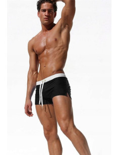 KĄPIELÓWKI SZORTY KĄPIELOWE BOKSERKI CZARNE 2
