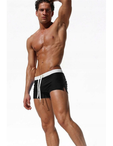 KĄPIELÓWKI SZORTY KĄPIELOWE BOKSERKI CZARNE