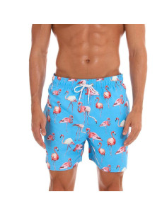 KĄPIELÓWKI MĘSKIE SZORTY SPODENKI FLAMINGI