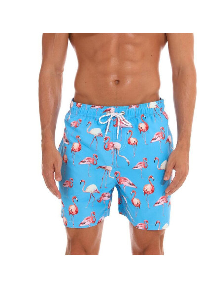 KĄPIELÓWKI MĘSKIE SZORTY SPODENKI FLAMINGI