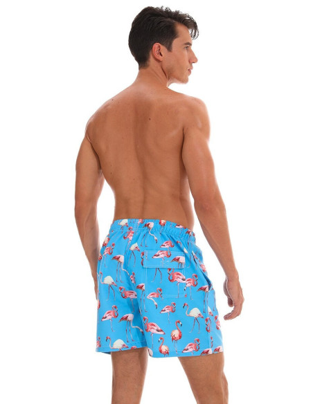 KĄPIELÓWKI MĘSKIE SZORTY SPODENKI FLAMINGI