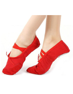 BALETKI DO TAŃCA TRADYCYJNE BALET RYTMIKA CZERWONE