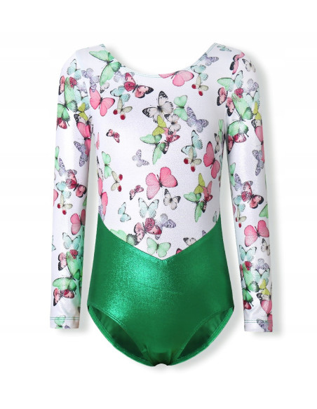 BODY BALETOWE STRÓJ DO TAŃCA BALETU W MOTYLE