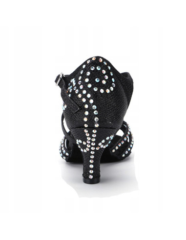 BUTY DO TAŃCA TANECZNE Z CEKINAMI CZARNE 6cm