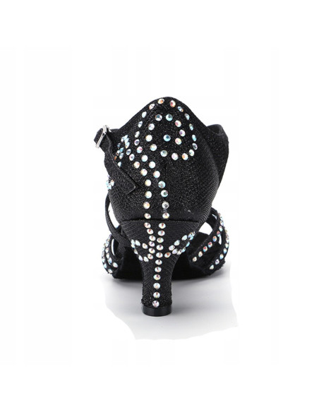BUTY DO TAŃCA TANECZNE Z CEKINAMI CZARNE 6cm
