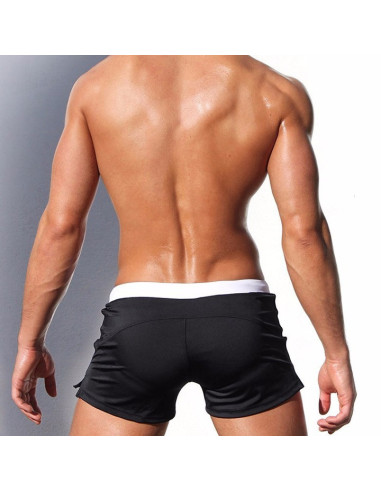 KĄPIELÓWKI MĘSKIE BOKSERKI SZORTY CZARNE