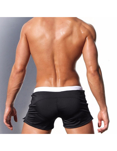 KĄPIELÓWKI MĘSKIE BOKSERKI SZORTY CZARNE