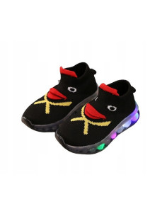 BUTY Z PODŚWIETLENIEM LED WCIĄGANE KACZORKI BLACK