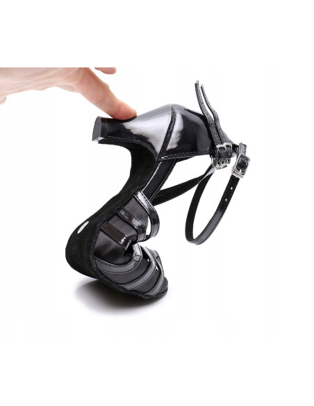 BUTY DO TAŃCA TANECZNE DELIKATNE CZARNE OBCAS 6cm