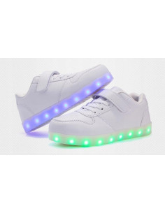 BUTY LED Z PODŚWIETLENIEM ŚWIECĄCE NA RZEP BIAŁE 2