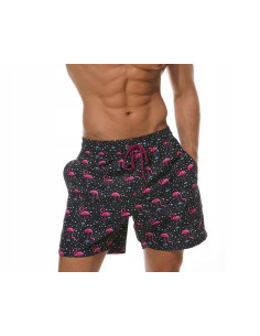 KĄPIELÓWKI MĘSKIE SZORTY SPODENKI FLAMINGI