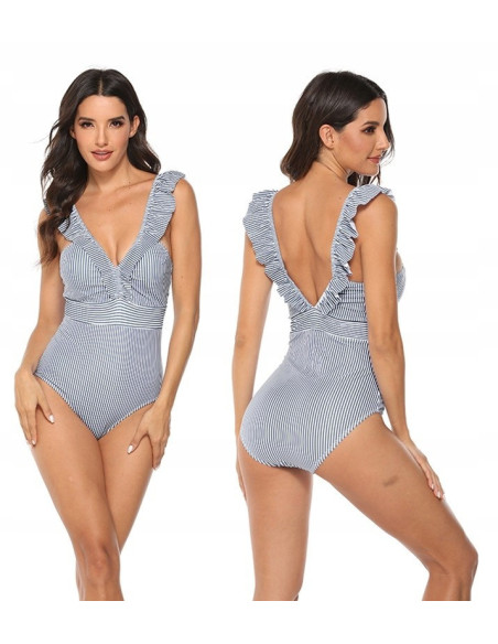 STRÓJ KOSTIUM KĄPIELOWY MONOKINI PUSH UP PASKI