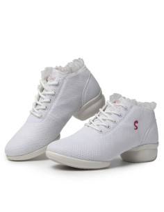 BUTY DO TAŃCA NOWOCZESNEGO TRENINGOWE Z KORONKĄ 2