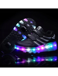 BUTOROLKI BUTY Z ROLKAMI WROTKI NA RZEPY ŚWIECĄCE 2