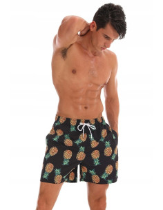 KĄPIELÓWKI MĘSKIE SZORTY SPODENKI ANANASY 2