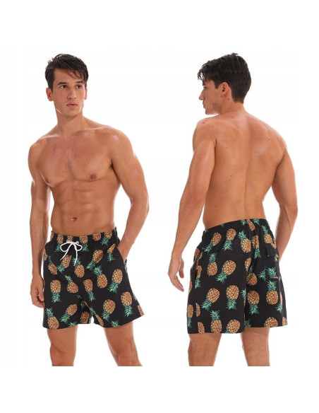 KĄPIELÓWKI MĘSKIE SZORTY SPODENKI ANANASY