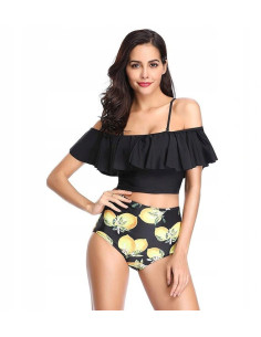 BIKINI STRÓJ KĄPIELOWY WYSOKI STAN HISZPANKA