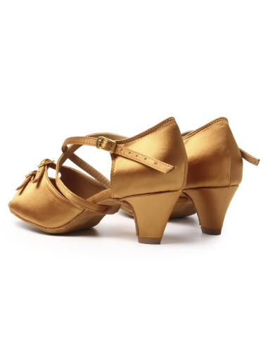 BUTY DO TAŃCA TANECZNE CIELISTE BRĄZ JUNIOR 4,5cm