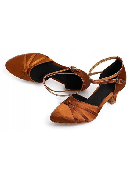 BUTY TANECZNE DO STANDARDU KONIAKOWE BRĄZOWE 5cm