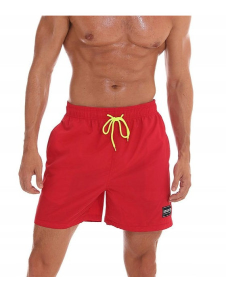 KĄPIELÓWKI MĘSKIE SZORTY SPODENKI CZERWONE