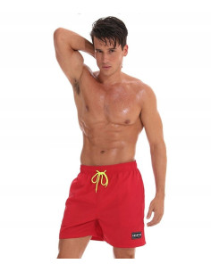 KĄPIELÓWKI MĘSKIE SZORTY SPODENKI CZERWONE 2