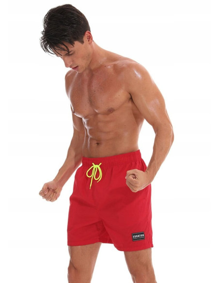 KĄPIELÓWKI MĘSKIE SZORTY SPODENKI CZERWONE
