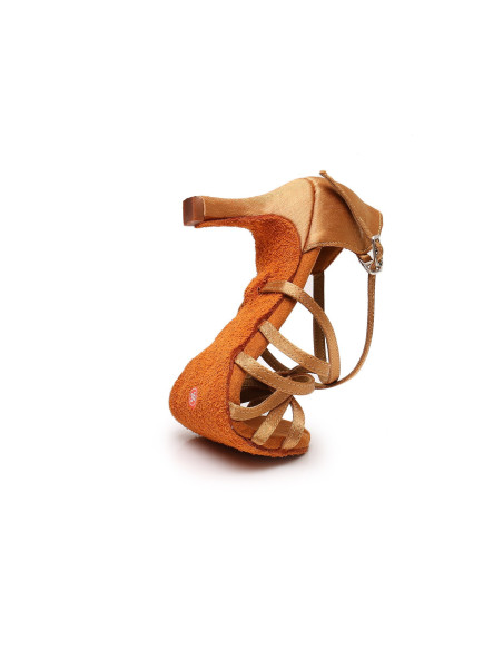 BUTY DO TAŃCA TANECZNE 7CM - CIELISTE NUDE BEŻOWE