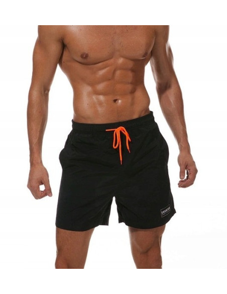 KĄPIELÓWKI MĘSKIE SZORTY SPODENKI CZARNE