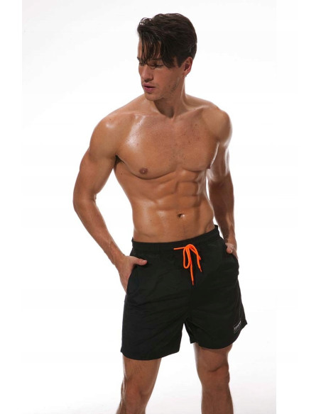 KĄPIELÓWKI MĘSKIE SZORTY SPODENKI CZARNE