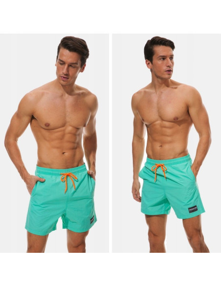 KĄPIELÓWKI MĘSKIE SZORTY SPODENKI TURKUSOWE