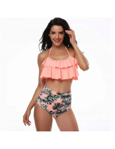 BIKINI STRÓJ KĄPIELOWY WYSOKI STAN PUSH UP BOHO