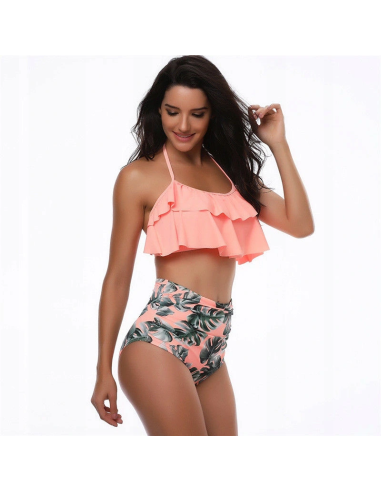 BIKINI STRÓJ KĄPIELOWY WYSOKI STAN PUSH UP BOHO