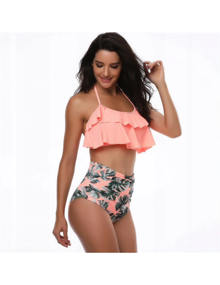 BIKINI STRÓJ KĄPIELOWY WYSOKI STAN PUSH UP BOHO