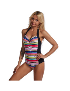 STRÓJ KOSTIUM KĄPIELOWY MONOKINI W PASKI