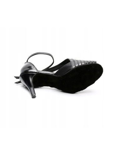 BUTY DO TAŃCA TANECZNE WYGODNE CZARNE OBCAS 8,5cm