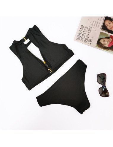 BIKINI STRÓJ KĄPIELOWY BRAZYLIJSKI ZAMEK ZIP